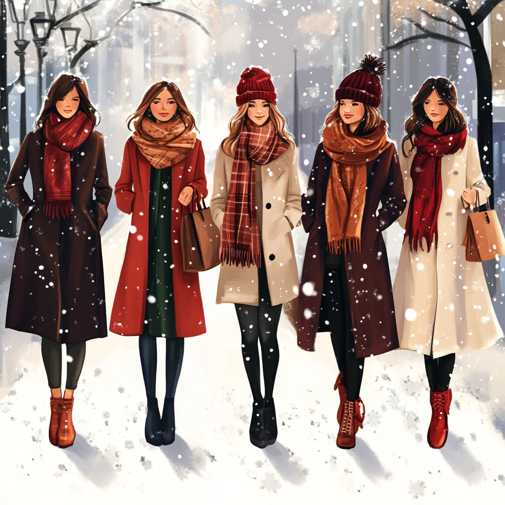 L’association écharpe-manteau pour un look élégant en hiver