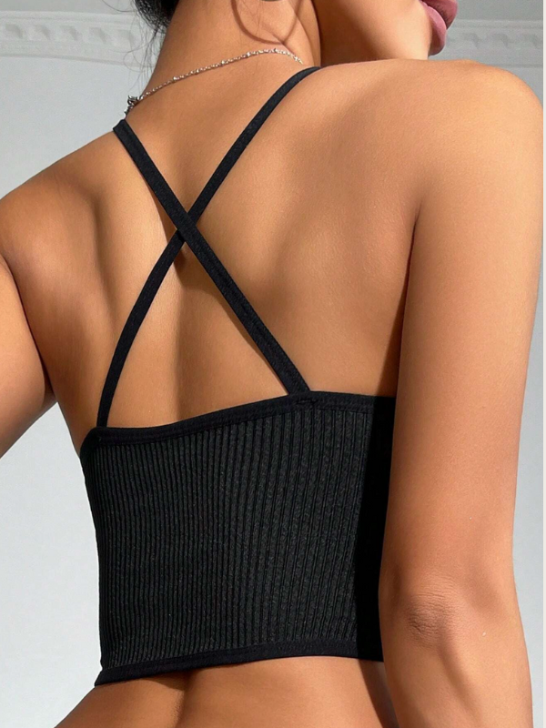 Brassière avec empiècement en mesh transparent
