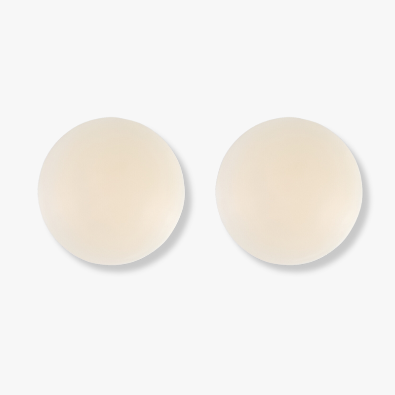Cache-seins silicone peaux noires - Blanc / 1 Paire / 7cm