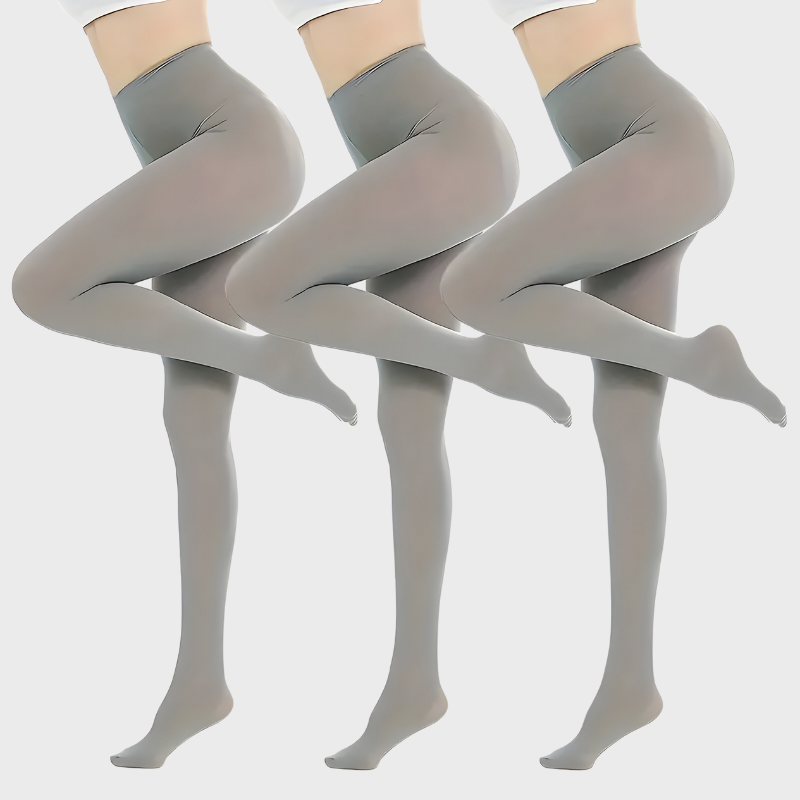 Pack de 3 collants opaques gris taille haute - Unique