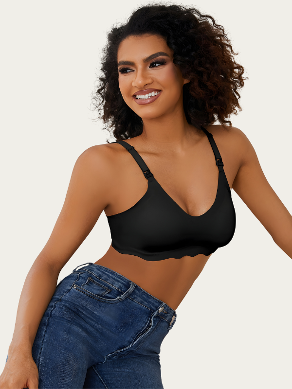 Soutien-gorge allaitement doux et sans coutures - Noir / S