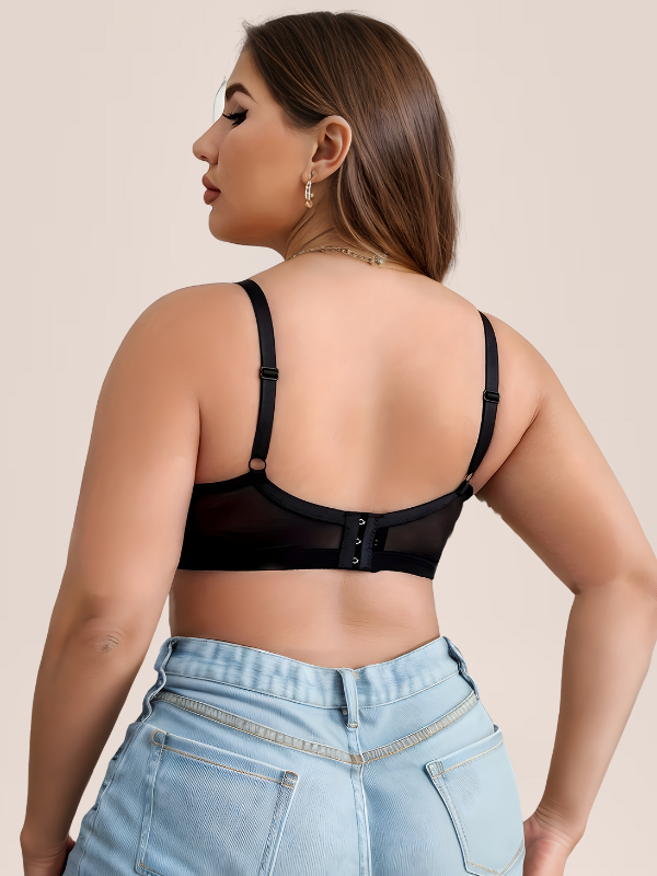 Soutien gorge push up grande taille avec motifs de dentelle