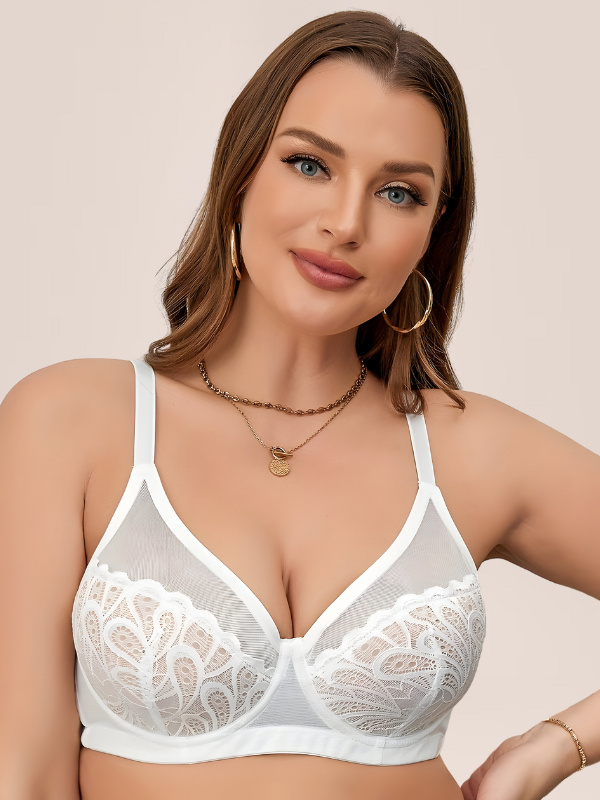 Soutien gorge push up grande taille avec motifs de dentelle