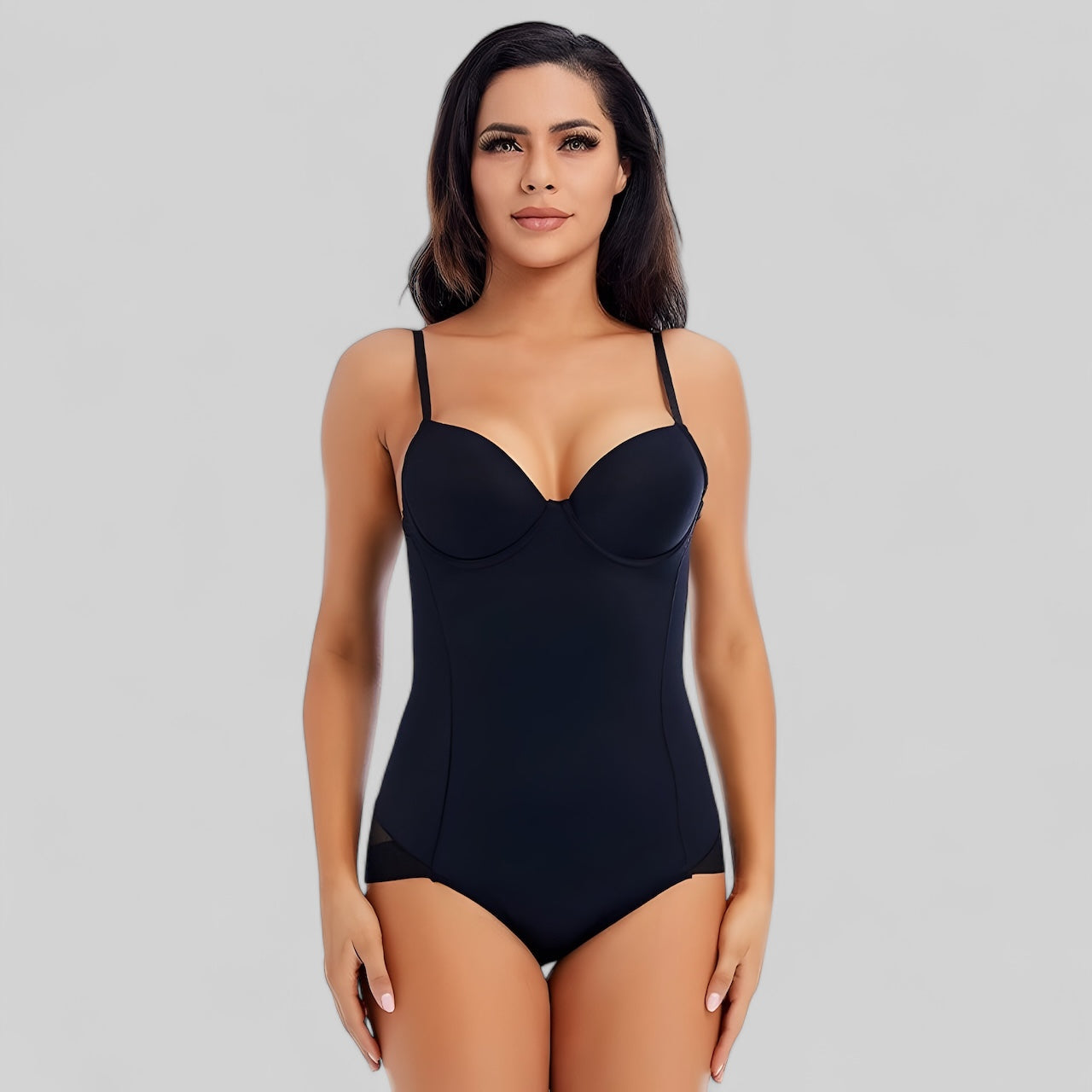 Body gainant sculptant beige avec soutien-gorge intégré