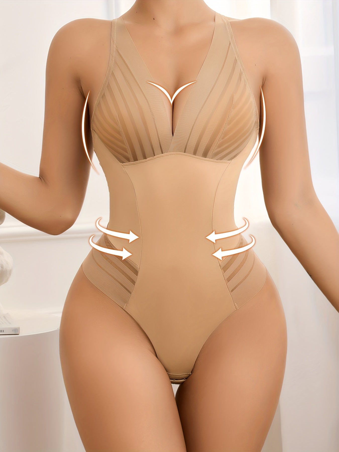 Body gainant sculptant noir effet ventre plat