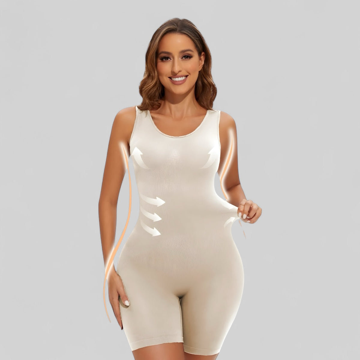 Body short gainant sans couture pour femme – Lot de 2 pièces