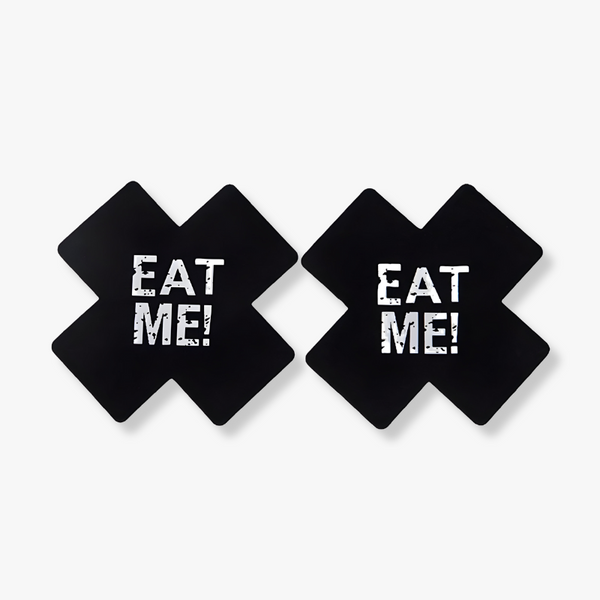Cache-tétons croix "Eat me !"