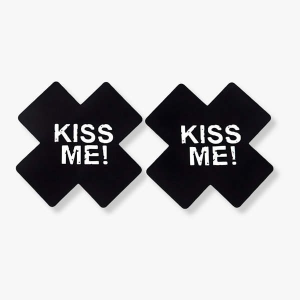 Cache-tétons croix "Kiss me !"