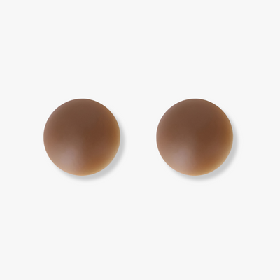 Cache-tétons peau noire - Marron / 1 Paire / 8cm