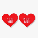 Cache-tétons sexy coeur ’Kiss me’ - 5 paires