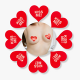 Cache-tétons sexy coeur ’Kiss me’ - 5 paires