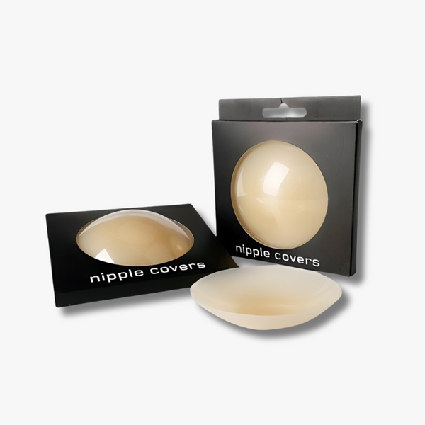 Nipple covers silicone coque bombée — masquent les tétons durcis