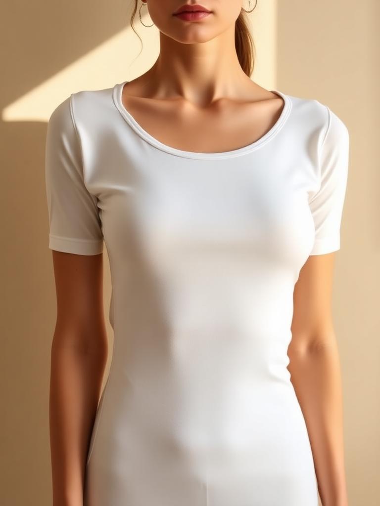 T-shirt blanc moulant