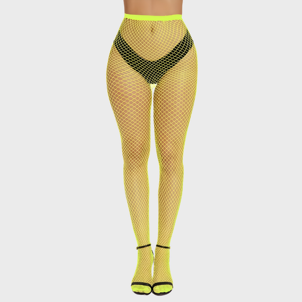 Collants résille couleurs à mailles moyennes - Bas sexy taille haute