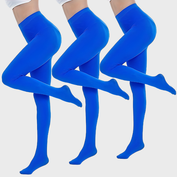 Ensemble de 3 collants opaques couleur pétantes taille haute