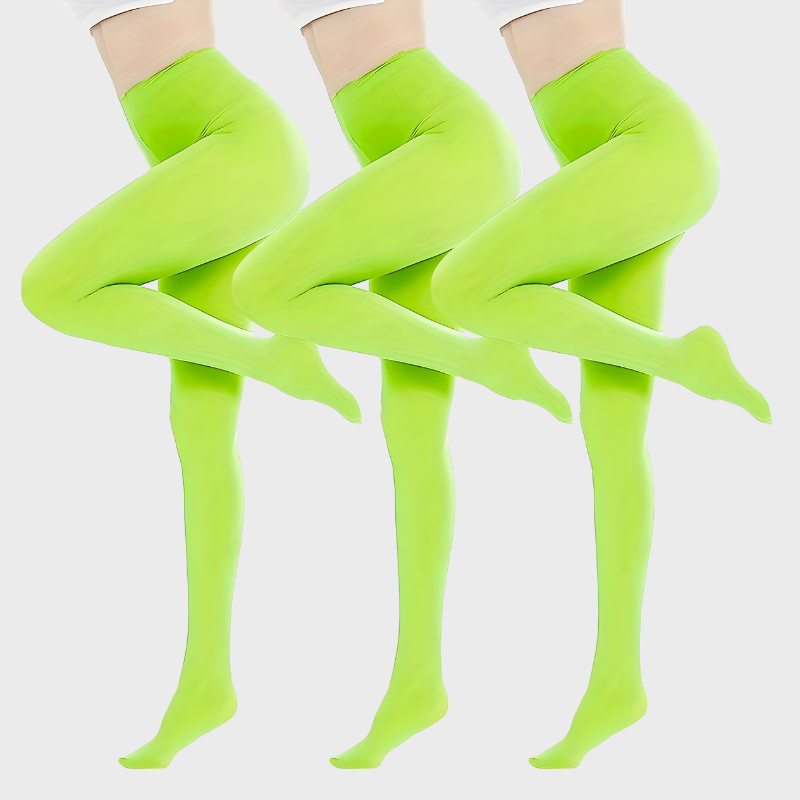 Ensemble de 3 collants opaques couleur pétantes taille