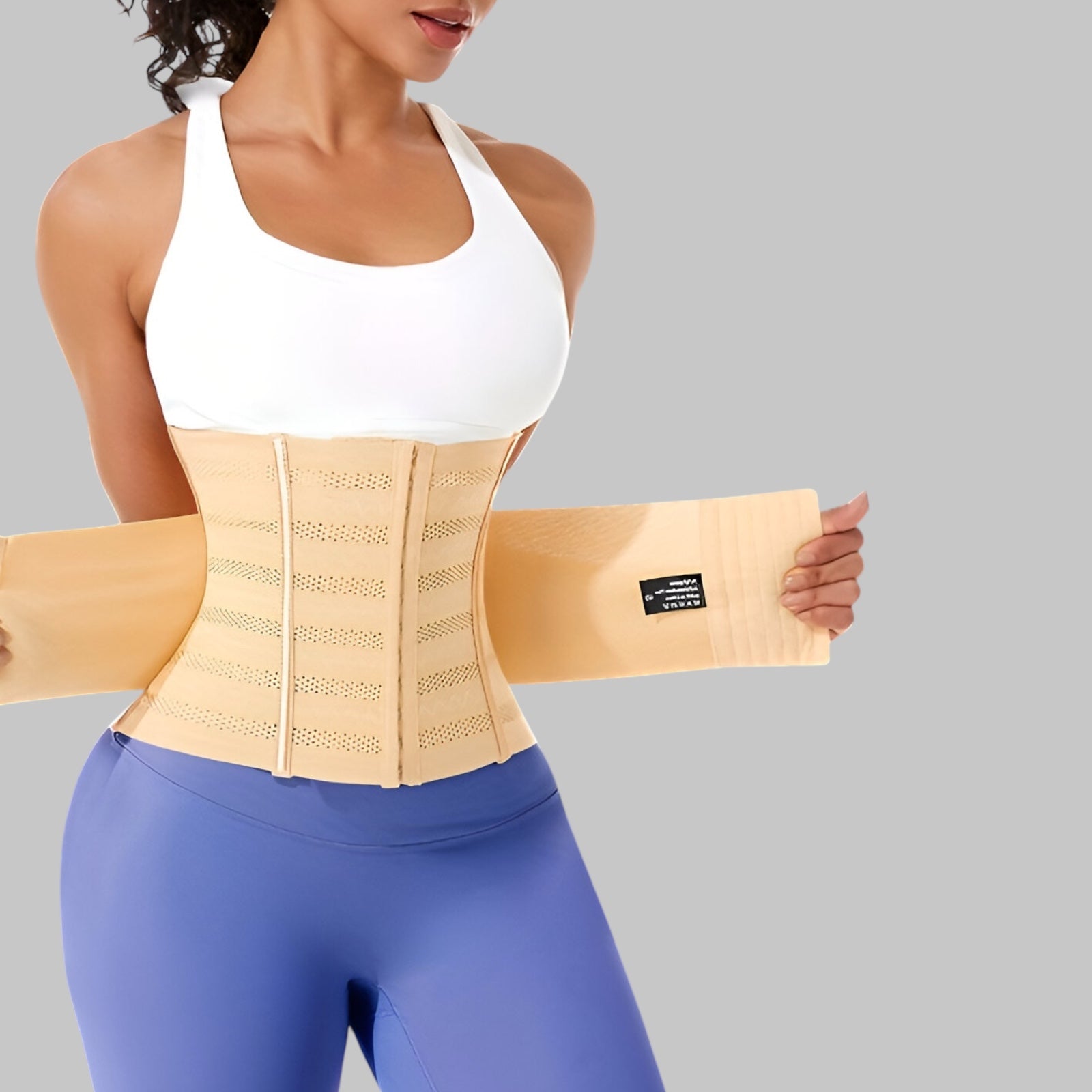 Gaine fitness noire amincissante pour taille fine