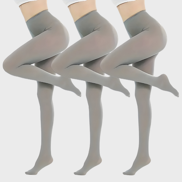 Pack de 3 collants opaques gris taille haute