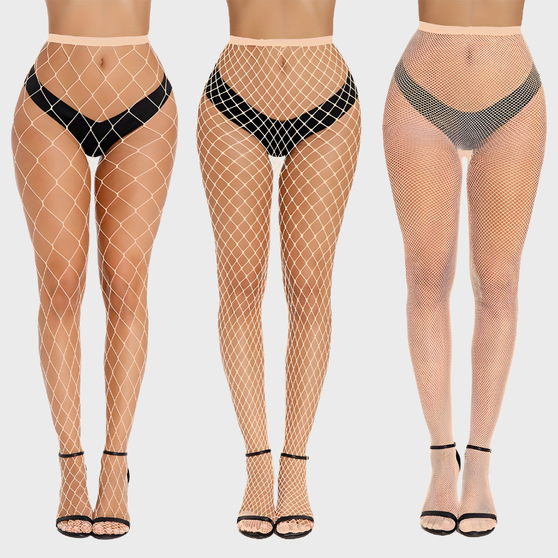 Pack de 3 collants résille - Mailles fines moyennes