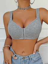 Soutien-gorge avec fermeture avant bonnets rembourrés - Gris