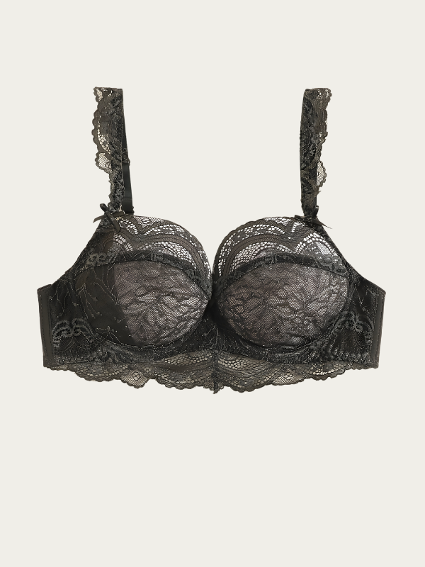 Soutien-gorge dentelle transparente avec bonnets doublés