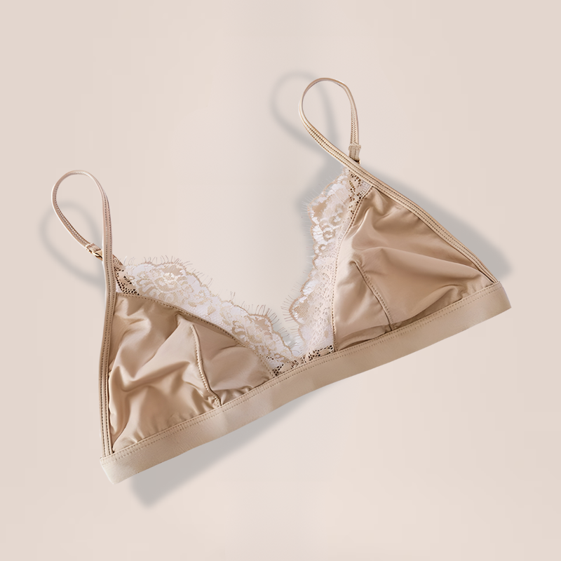 Soutien-gorge en satin doux - Beige / S