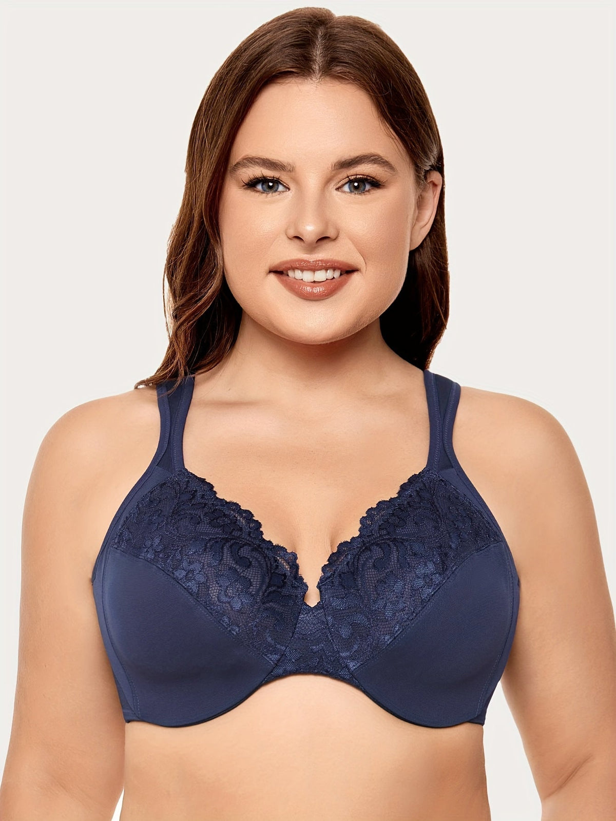 Soutien gorge grande taille maintien optimal Bleu / 80E
