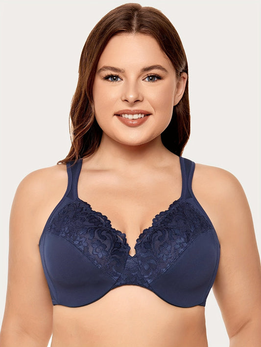Soutien gorge grande taille maintien optimal Bleu / 80E