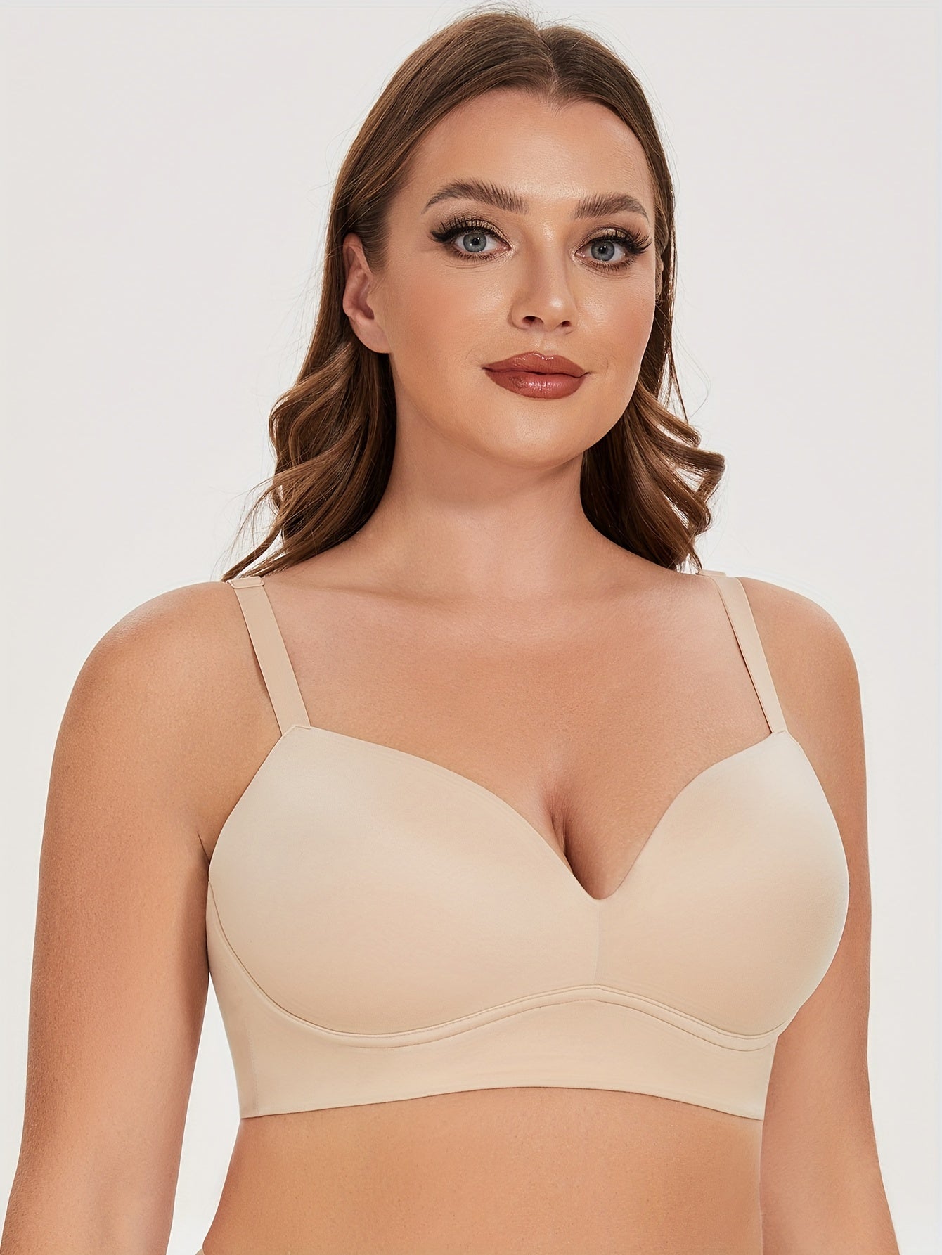 Soutien-gorge grande taille sans armature - Beige / 80E