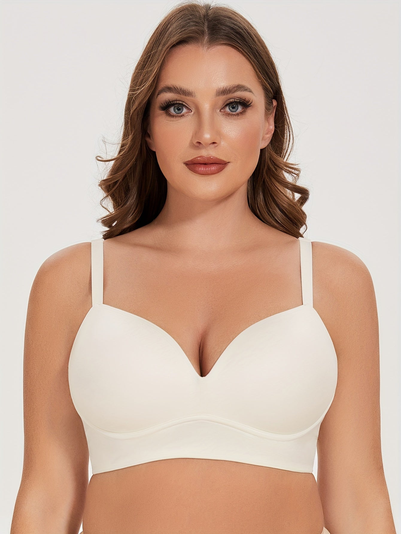 Soutien-gorge grande taille sans armature - Blanc / 80E