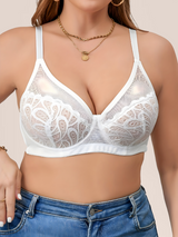 Soutien gorge push up grande taille avec motifs de dentelle