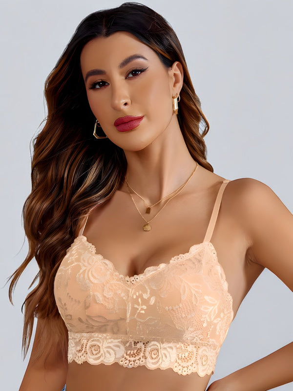 Soutien-gorge sans armature dos nageur dentelle