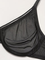 Soutien-gorge satiné sans couture avec armatures